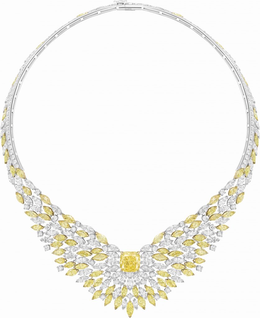PIAGET Golden Oasis頂級珠寶系列鉑金黃鑽項鍊，建議售價約NT70000000 G37N8301