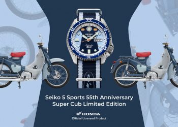 Seiko 5 Sports X Honda Super Cub 2023聯名錶款 – SRPK37K1 NT14500。