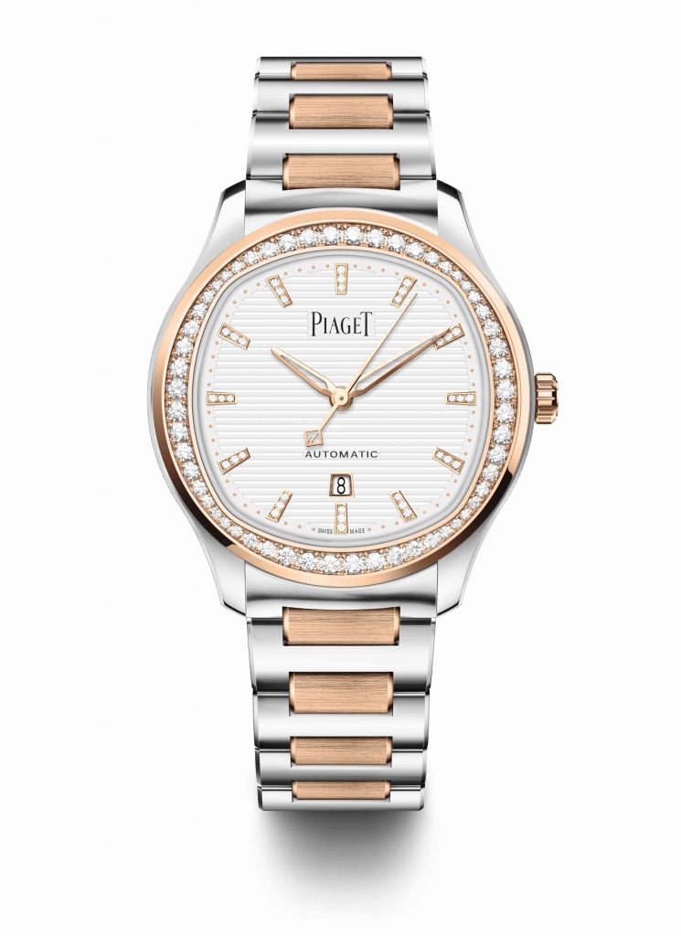 PIAGET Polo系列18K玫瑰金36毫米鑽石日期顯示腕錶，建議售價NT935000 G0A48026