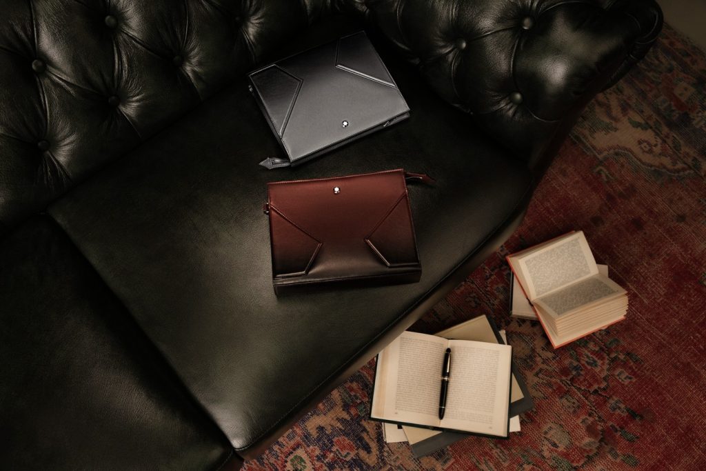 05.MONTBLANC 大師傑作皮件系列：手拿包勃根地紅、典雅灰