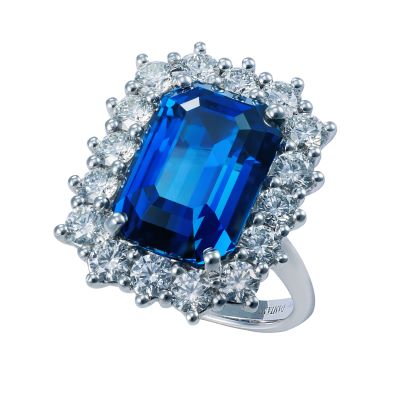 DAMIANI Special Classic Absolute 18k白金藍寶石戒指，建議售價NT 7360000