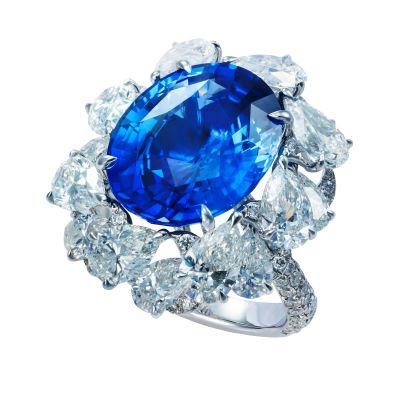 DAMIANI Special Classic Absolute 18k白金藍寶石戒指，建議售價NT 8560000