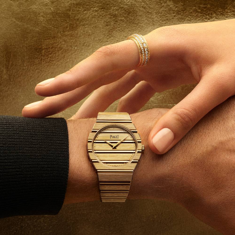 PIAGET Polo 79 系列18K黃金超薄自動上鍊腕錶，搭載伯爵自製1200P1機芯，G0A49150 穿戴圖5