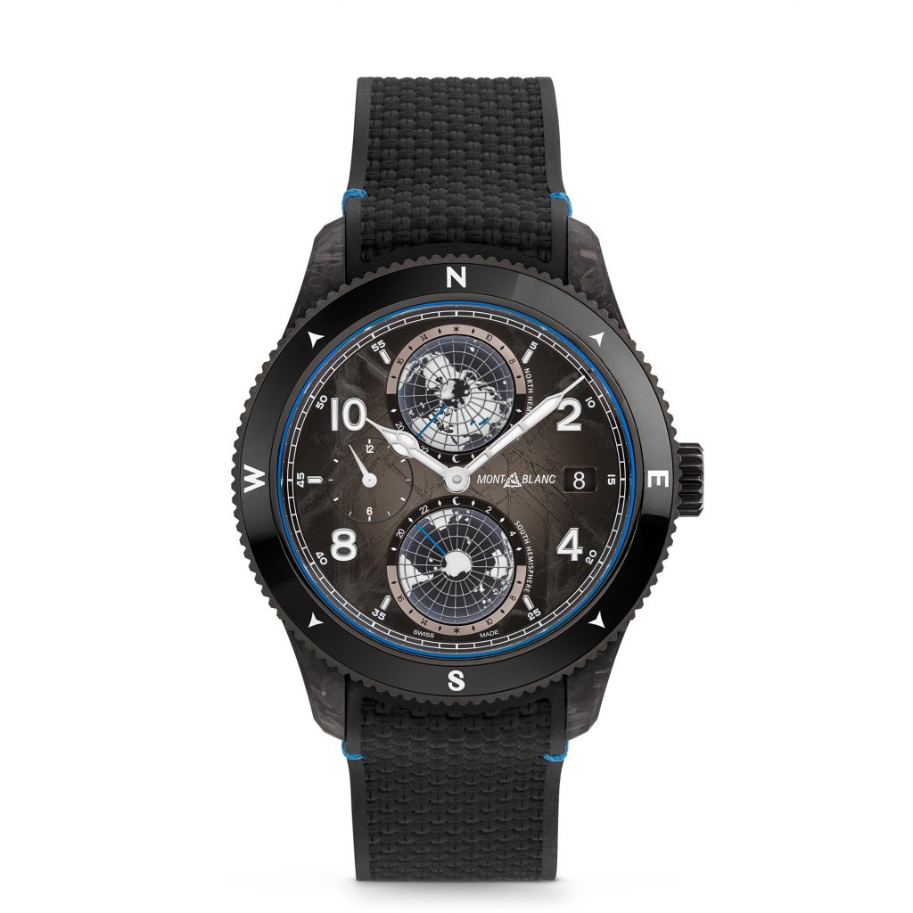 MB132300 MONTBLANC 1858系列Geosphere世界時間零氧腕錶CARBO2限量款1969，NT299100