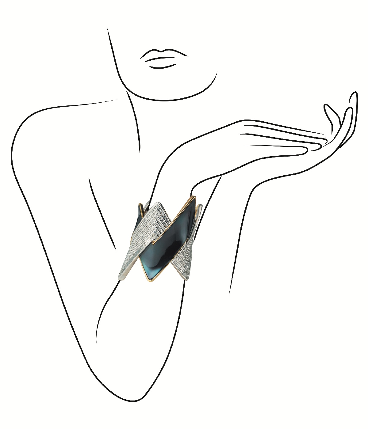 DAMIANI 1992年獲獎作品，FLASH閃電 佩戴示意