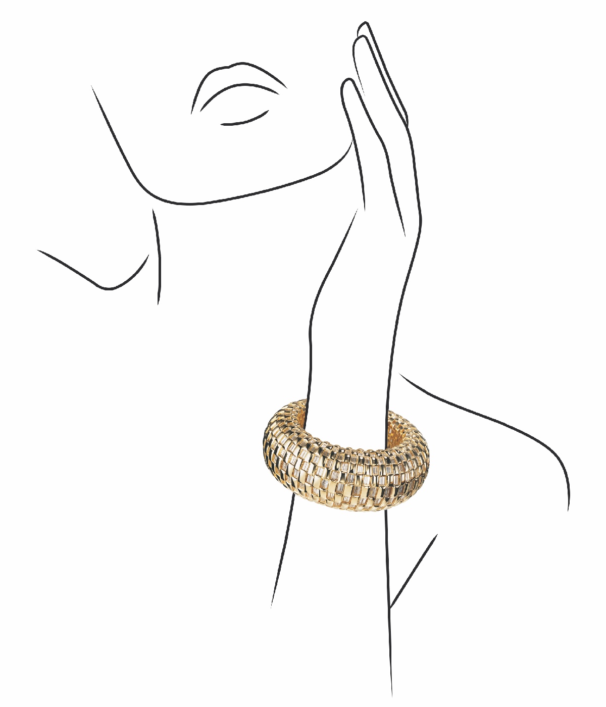 DAMIANI 1998年獲獎作品，THE WHEEL輪子 佩戴示意