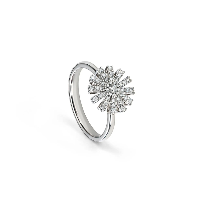 DAMIANI Margherita 瑪格麗特系列18K白金鑽石戒指，價格請店洽。