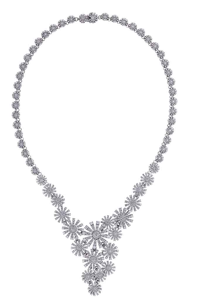 DAMIANI Masterpiece Margherita 瑪格麗特系列18K白金鑽石項鍊，價格請店洽。