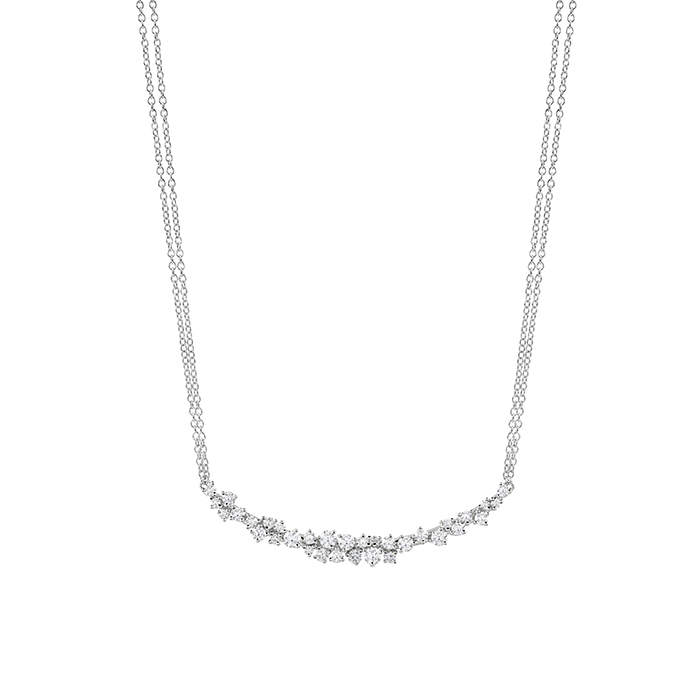 DAMIANI Mimosa含羞草系列18K白金鑽石項鍊，價格請店洽。