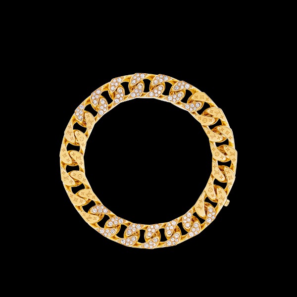 resized 【獨家商品】CUBAN CHAIN 手鏈 配黃K金及鑽石 1200000 共121顆鑽石，共約重1.72克拉型號 Q05816