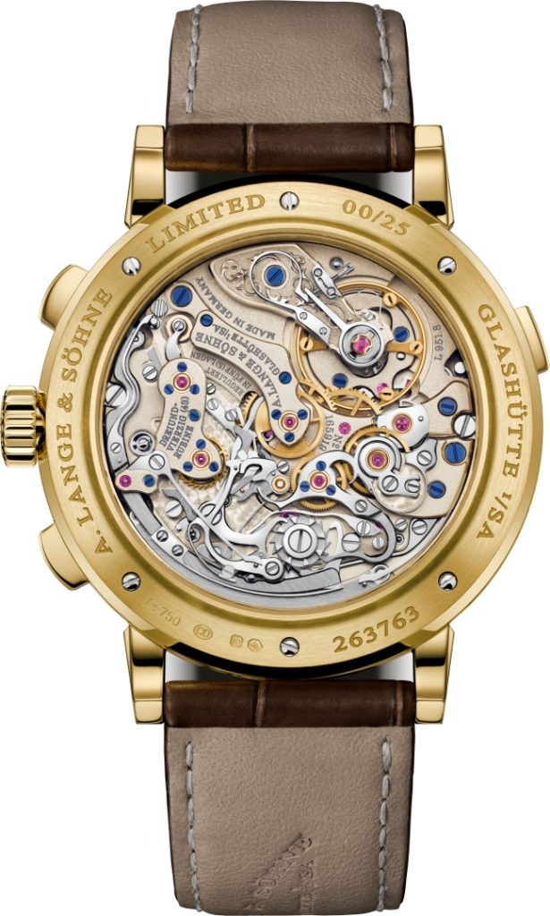 圖2. A. Lange Sohne「Datograph Handwerkskunst」計時碼錶，18K限量25枚