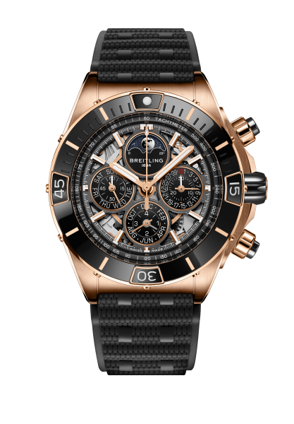 百年靈Super Chronomat B19 44超級機械計時萬年曆腕錶140週年限量版，建議售價NT 1967000