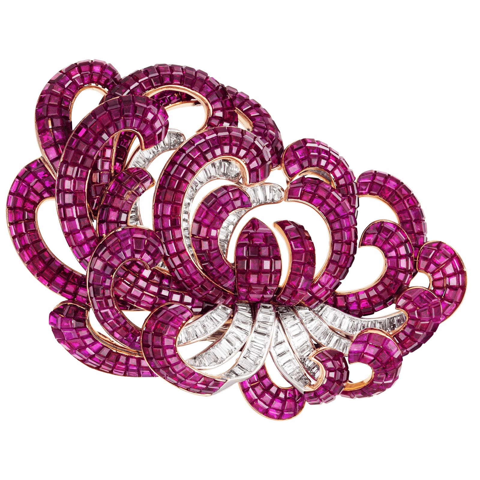 隐密式镶嵌（Mystery Set）™ Chrysantheme胸针，1937年。 Van Cleef Arpels梵克雅宝典藏