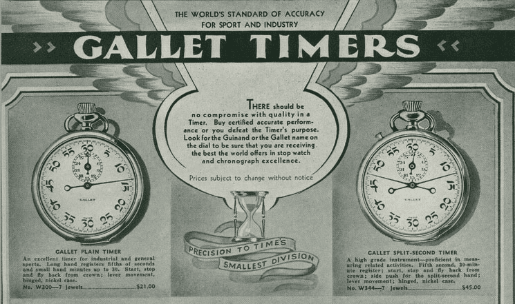 02 Vintage Catalog with Gallet Timers from 1934