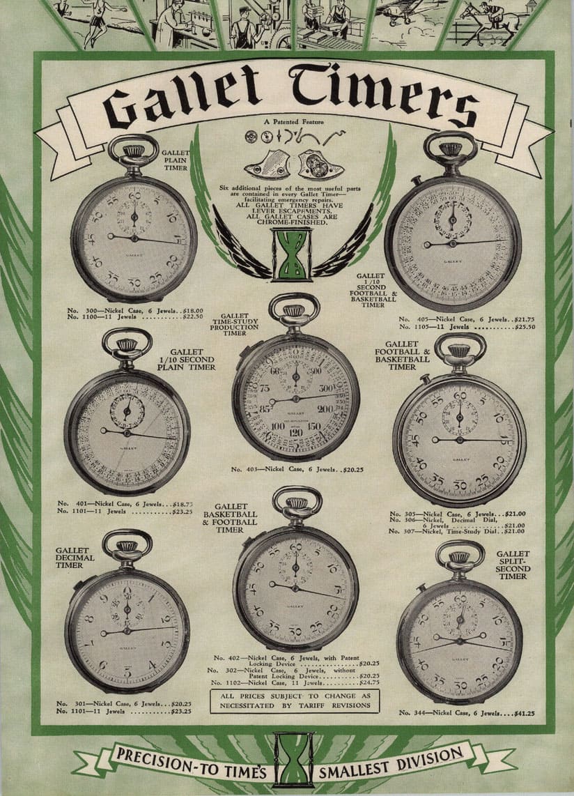 03 Vintage Catalog with Gallet Timers from 1930