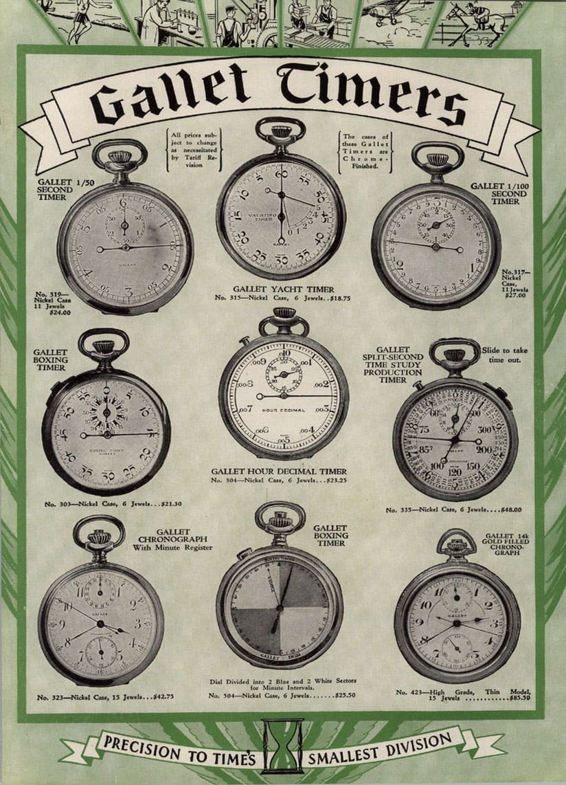 04 Vintage Catalog with Gallet Timers from 1930