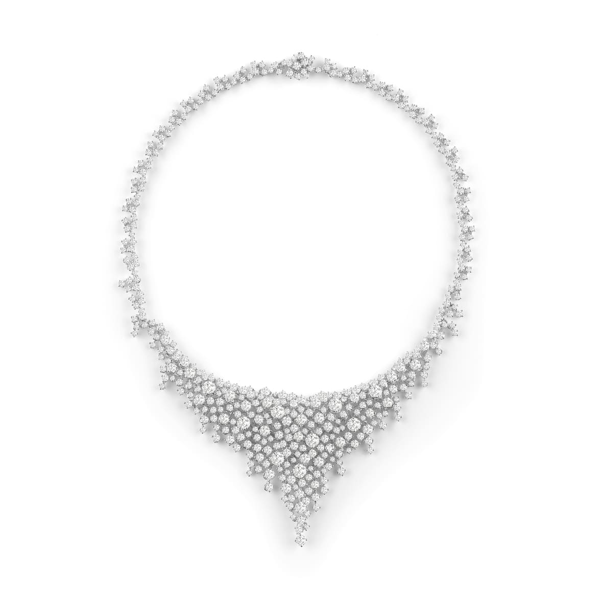 DAMIANI Masterpiece Mimosa大師傑作含羞草18K白金全鑽高級珠寶項鍊，，建議售價NT 5570000