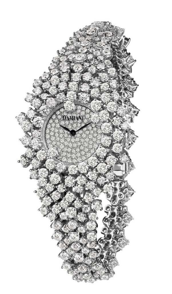 DAMIANI Masterpiece Mimosa大師傑作含羞草18K白金高級珠寶全鑽腕錶，建議售價NT 3350000