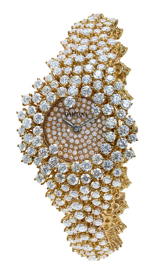 DAMIANI Masterpiece Mimosa大師傑作含羞草18K黃金高級珠寶全鑽腕錶，建議售價NT 3350000