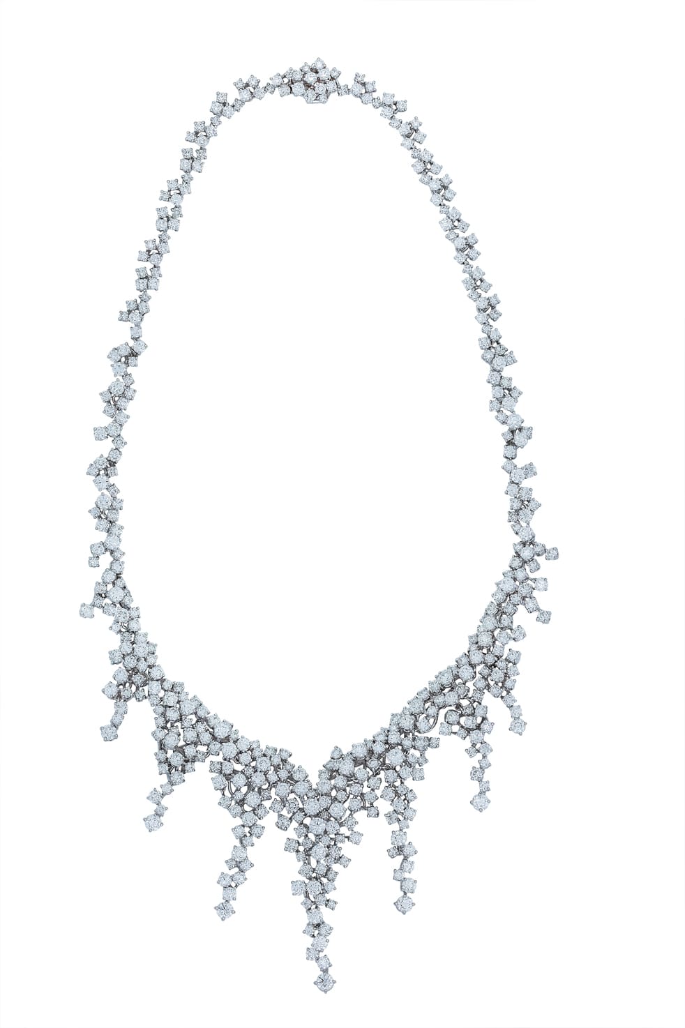 DAMIANI Masterpiece Mimosa大師傑作含羞草系列18K白金全鑽高級珠寶項鍊，建議售價NT 6320000