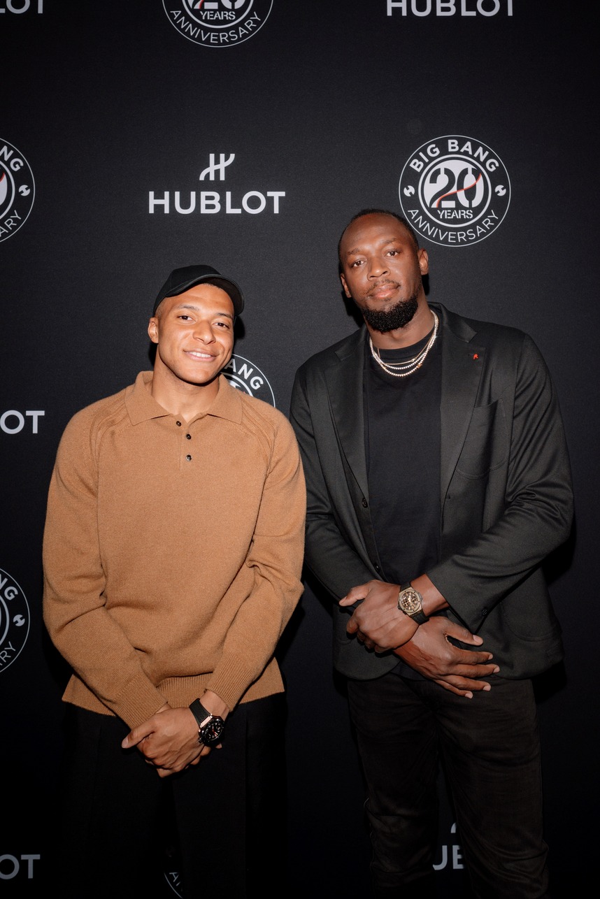 Hublot Kylian Mbappé and Usain Bolt