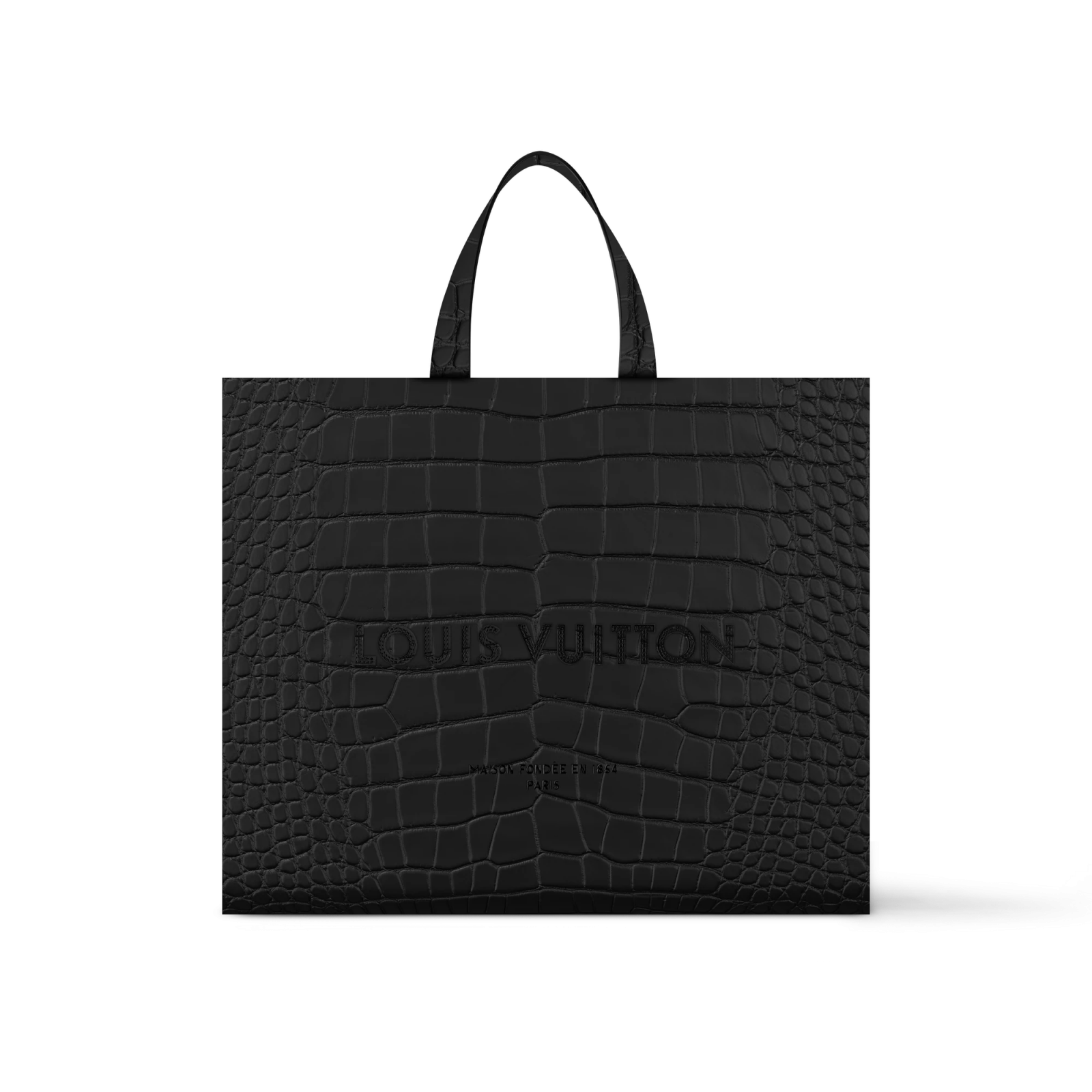 【新品】Shopper Tote MM 極致粹黑鱷魚皮革購物袋包 1860000 N87491
