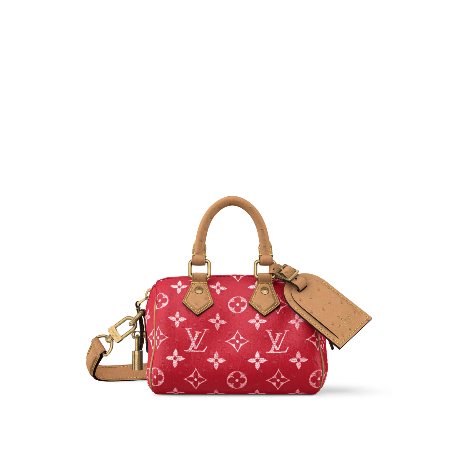 【新品】Speedy 18 紅色鴕鳥皮包款 463000 N87682
