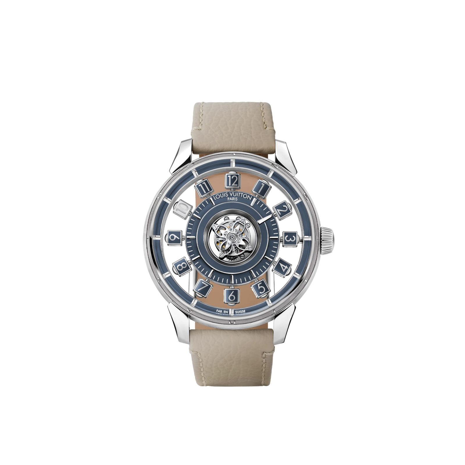 【新品】Tambour Taiko Spin Time Air Flying Tourbillon，自動機芯，42.5毫米，白K金 建議售價 6250000 W9WG11