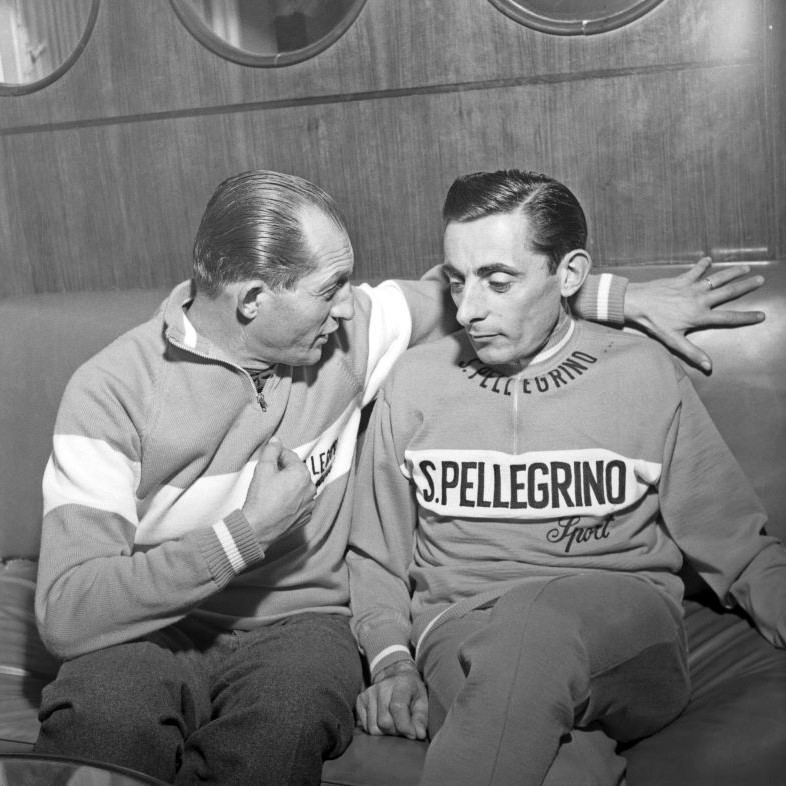 傳奇自行車手Gino Bartali與Fausto Coppi，攝於1959年。 1